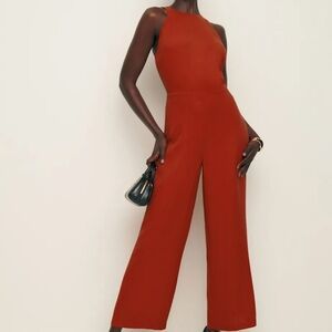 Reformation Lucia Red Jumpsuit